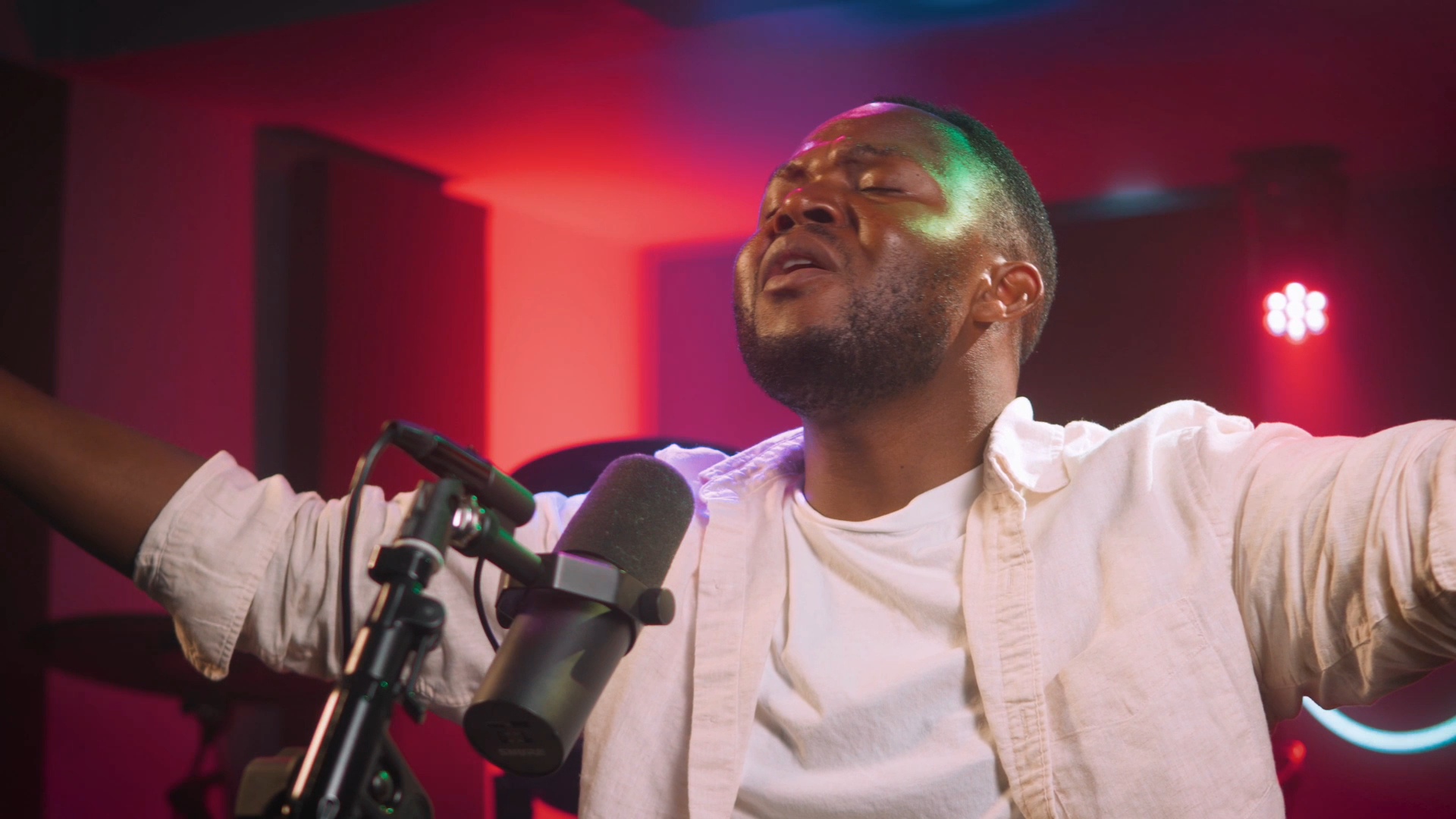 Bernard Mwambungu performing in a scene from the gospel song “Kama Ayubu.”