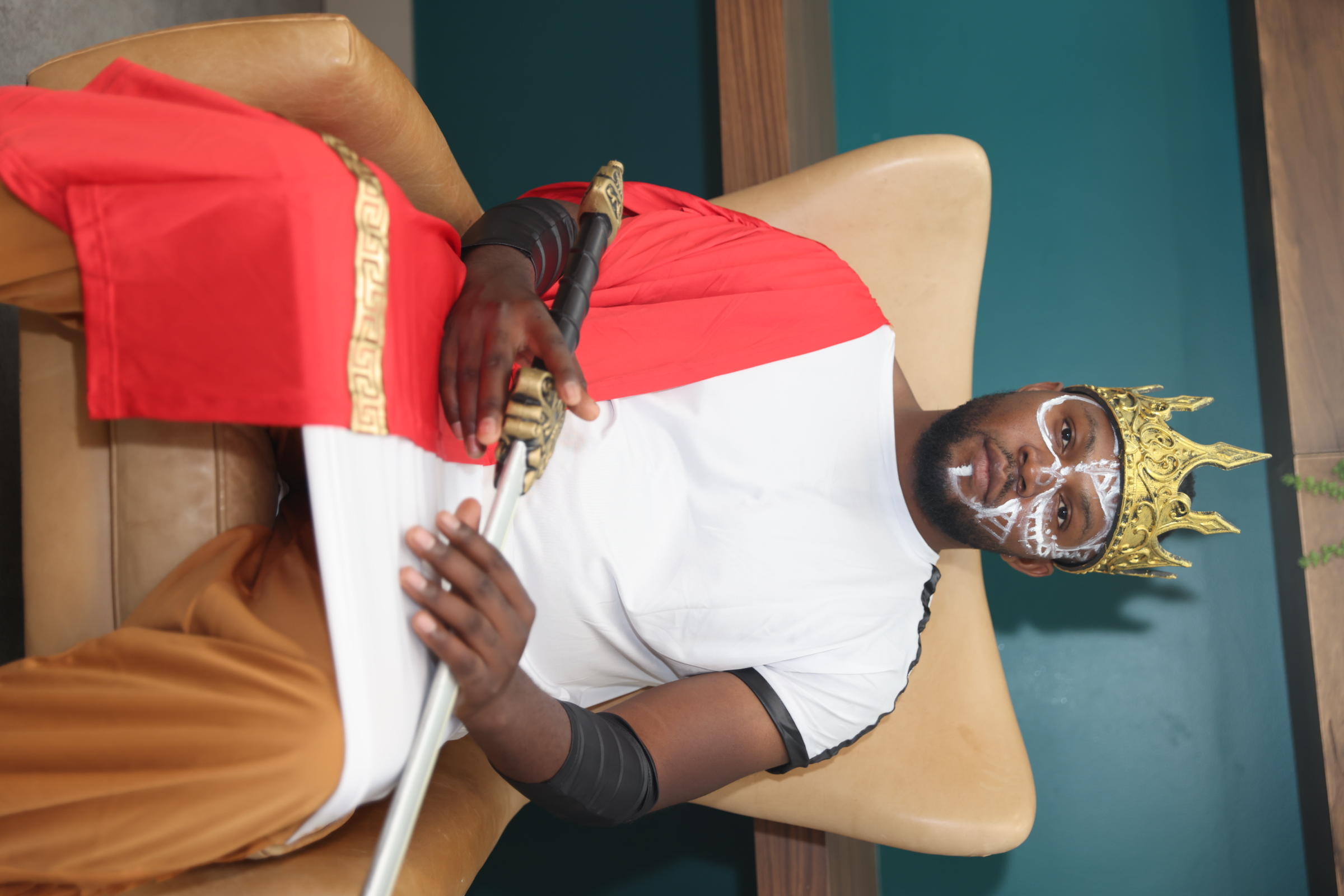 Bernard Mwambungu during the production of KANITEKENYA, a traditional African gospel song meaning “God, make me happy.”